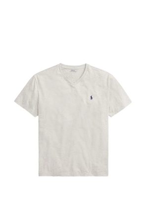 Polo Ralph Lauren embroidered-logo V-neck T-shirt - Grey