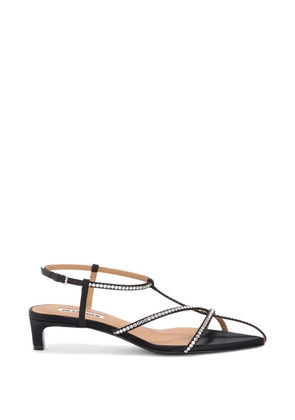 Jil Sander crystal-embellished pointed-toe sandals - Black