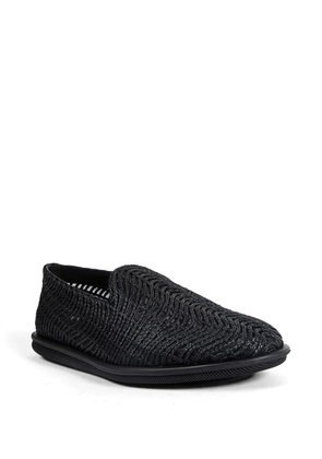 Giorgio Armani Cornely-embroidery loafers - Black