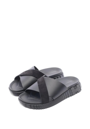 Hermès Pre-Owned Infrastructure crossover slide sandals - Black