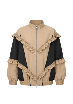 Simone Rocha ruffle-trimmed panelled jacket - Neutrals