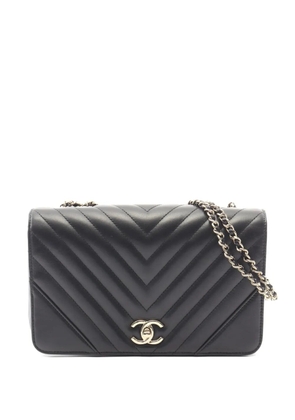 CHANEL Pre-Owned Chevron shoulder bag - Black