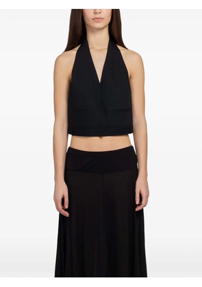 St. Agni Upside Down halterneck blouse - Black