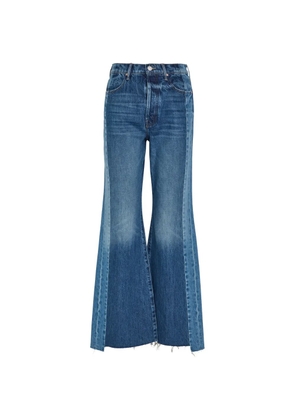 MOTHER panelled raw-hem jeans - Blue