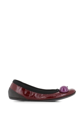 Dove Nuotano Gli Squali embellished patent-leather ballet flats - Red