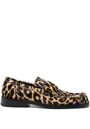 Jil Sander leopard-print loafers - Neutrals