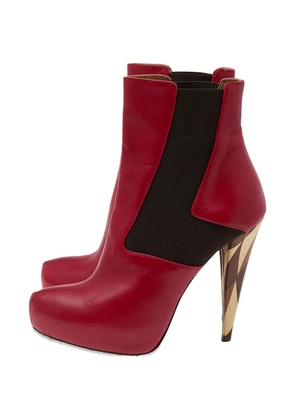 Fendi Pre-Owned 150mm platform ankle boots - Red