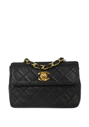 CHANEL Pre-Owned 1990 quilted CC-logo shoulder bag - Black