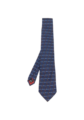 S.T. Dupont printed silk jacquard tie - Blue