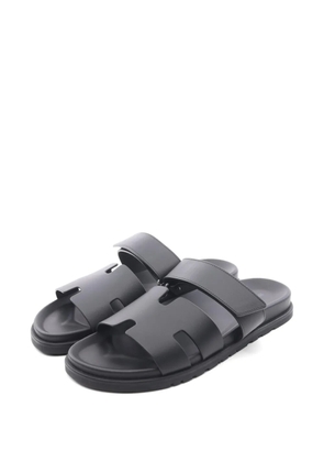 Hermès Pre-Owned 2020s Chypre touch-strap slide sandals - Black