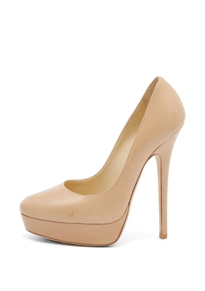 Jimmy Choo Pre-Owned Cosmic platform pumps - Neutrals