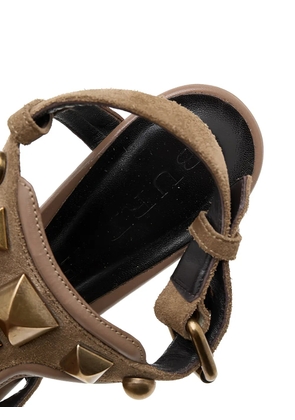 Burberry Pre-Owned stud-embellished sandals - Brown