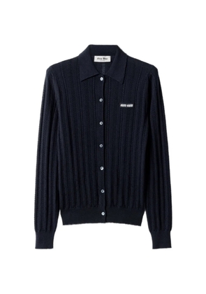 Miu Miu buttoned cashmere cardigan - Blue