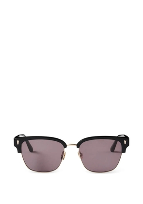 SANDRO logo-engraved browline sunglasses - Black