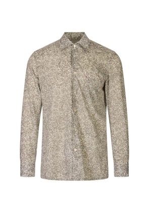 Kiton floral-print long-sleeve shirt - Grey