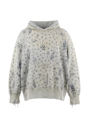 SAINT MXXXXXX Dr.Woo graphic-print hoodie - Grey