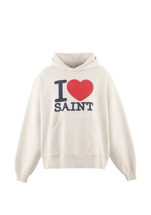 SAINT MXXXXXX graphic-print hoodie - White