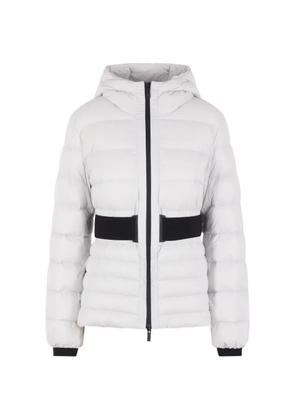 Moncler belted quilted jacket - White