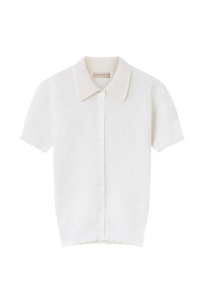 Stella McCartney mesh-knit short-sleeve top - White