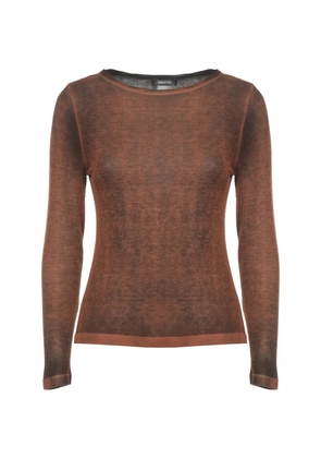 Avant Toi ribbed-knit long-sleeve top - Brown