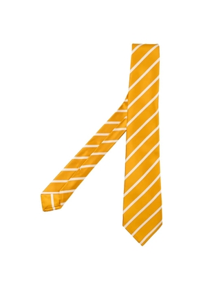 Kiton diagonal-stripe tie - Yellow