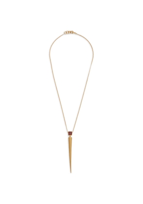 Jil Sander garnet pointed-pendant necklace - Gold