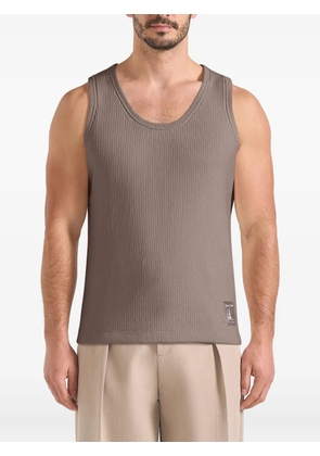 Manière De Voir VS001 ribbed vest - Brown
