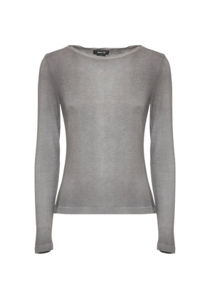 Avant Toi long-sleeve knitted top - Grey