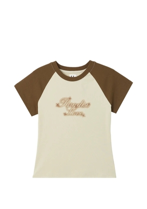 b+ab slogan-print T-shirt - Neutrals