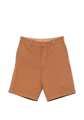 Replay logo-patch cotton shorts - Brown
