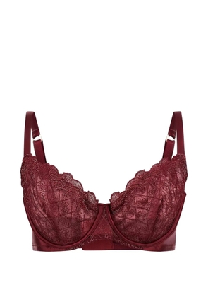 GUESS USA lace-overlay underwired bra