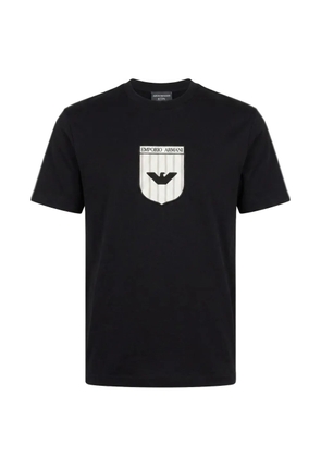 Emporio Armani logo-patch T-shirt - Black