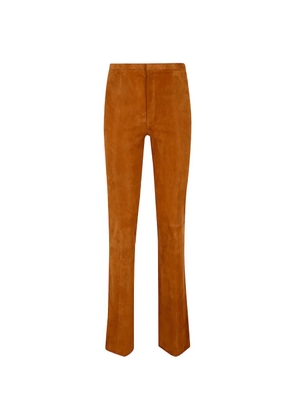 Stouls suede slim-fit trousers - Brown