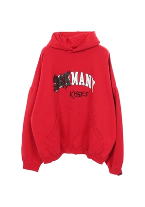 Balenciaga Pre-Owned Many Kisses distressed-graphic hoodie - Red