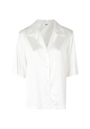 SOLOTRE satin-finish short-sleeved shirt - White
