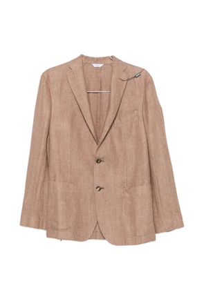 Boglioli herringbone-weave single-breasted blazer - Brown