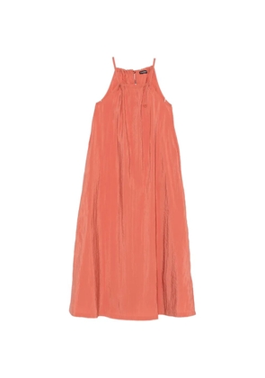 Emporio Armani crinkled halterneck beach dress - Orange