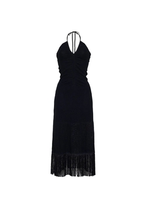 Cara Cara Hawthorne fringe-trim midi dress - Black