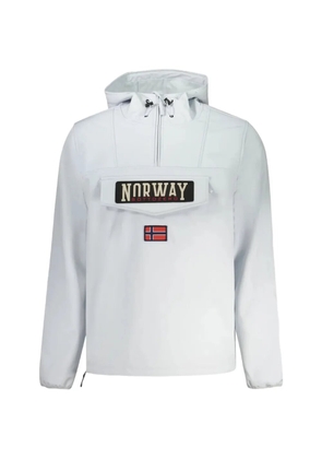NORWAY 1963 logo-patch hooded jacket - White
