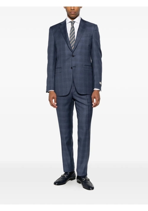 Canali check-pattern wool suit - Blue