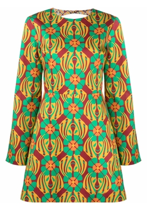 La DoubleJ Spock floral-print minidress - Red