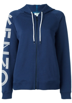Kenzo logo print hoodie - Blue