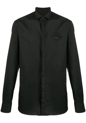 Philipp Plein skull-buttons shirt - Black