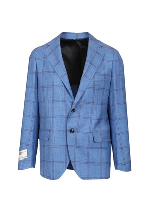 Al Duca D’Aosta 1902 Loro Piana window pane-check jacket - Blue