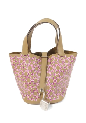 Hermès Pre-Owned Micro Picotin Daisy tote bag - Brown
