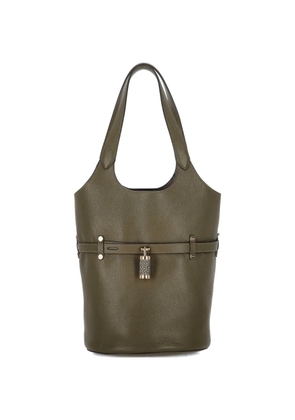 Borbonese small Premiere padlock-detail shoulder bag - Green