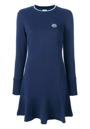 Kenzo Tiger patch dress - Blue