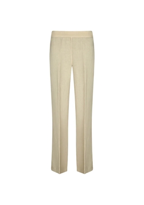 120% Lino pressed-crease trousers - Neutrals