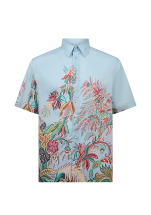 ETRO floral-print short-sleeved shirt - Blue