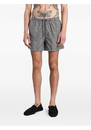 Tagliatore floral-print drawstring swim shorts - Grey